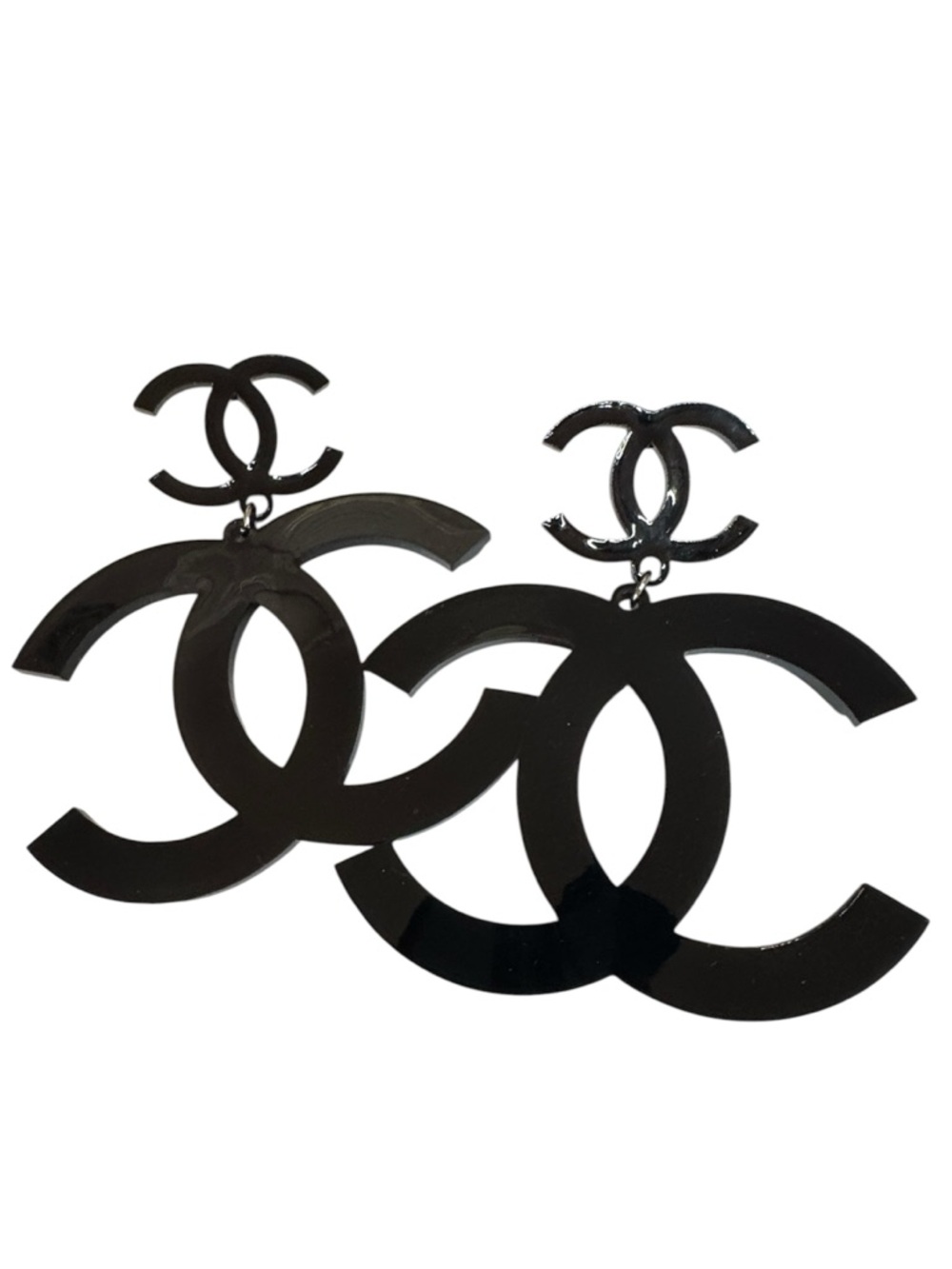 Streetwear CC Fashion Black Dangle Earrings